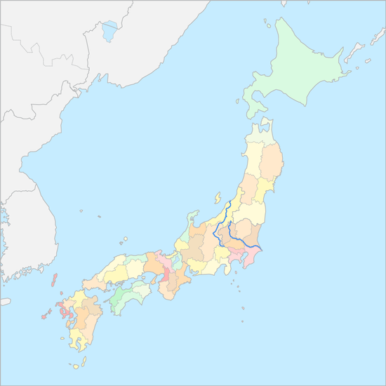 일본 강 지도