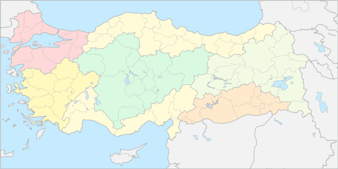 튀르키예 지역 가로 지도