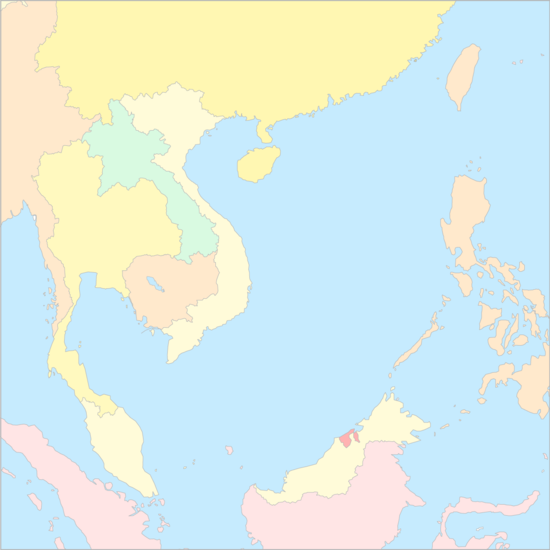 남중국해 국가 지도