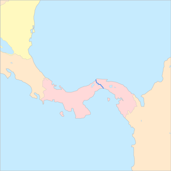 파나마지협 국가 지도