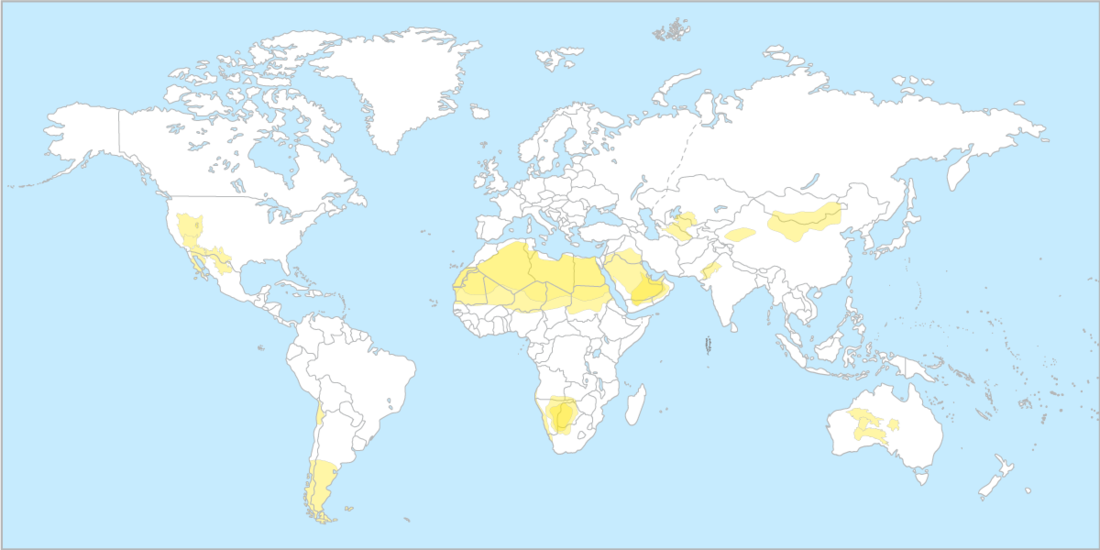 세계 사막 지도