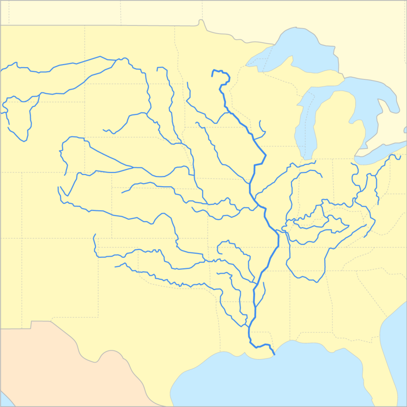 미시시피강 행정 지도