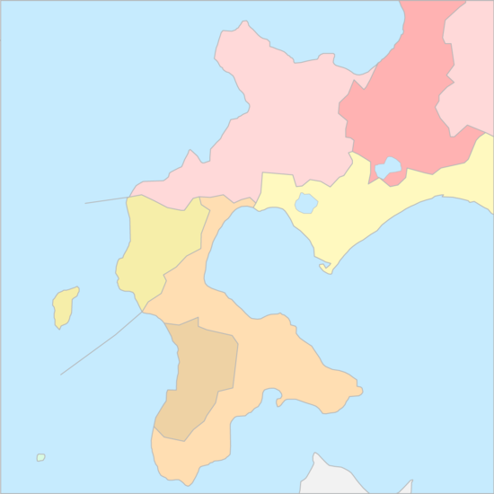 오시마반도 행정 지도