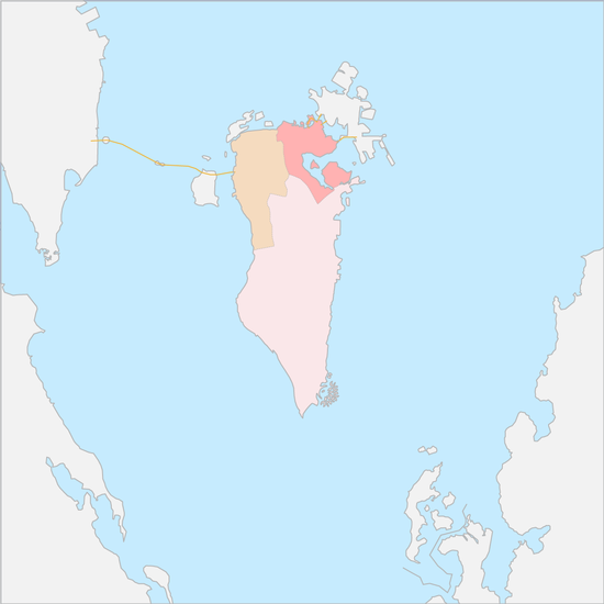 바레인섬 행정 지도