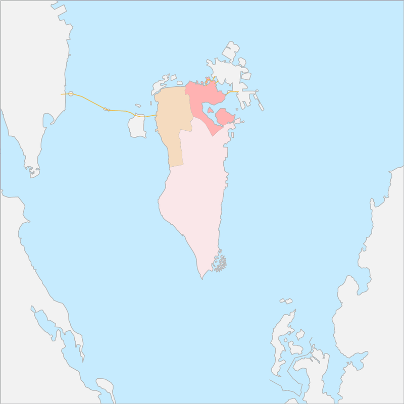 바레인섬 행정 지도