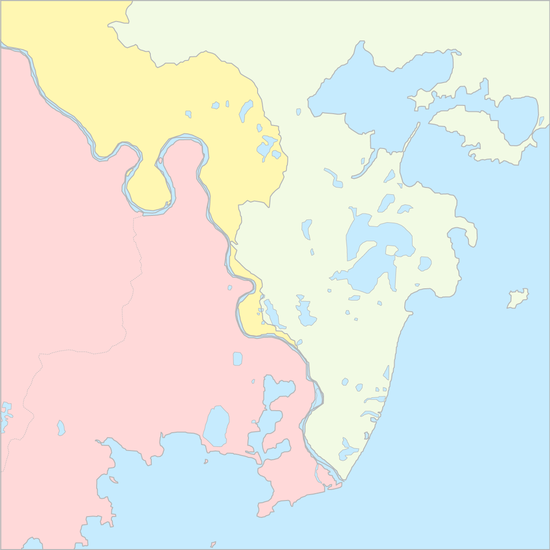 두만강 삼각주 국가 지도