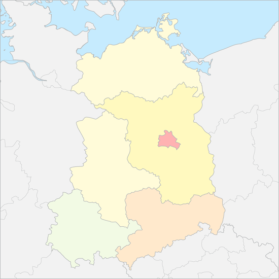 독일 동부 행정 지도