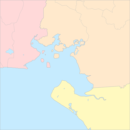 폰세카만 국가 지도