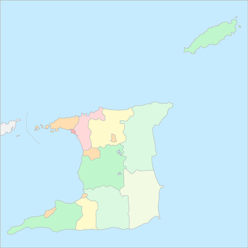트리니다드 토바고 지도 - 위키원