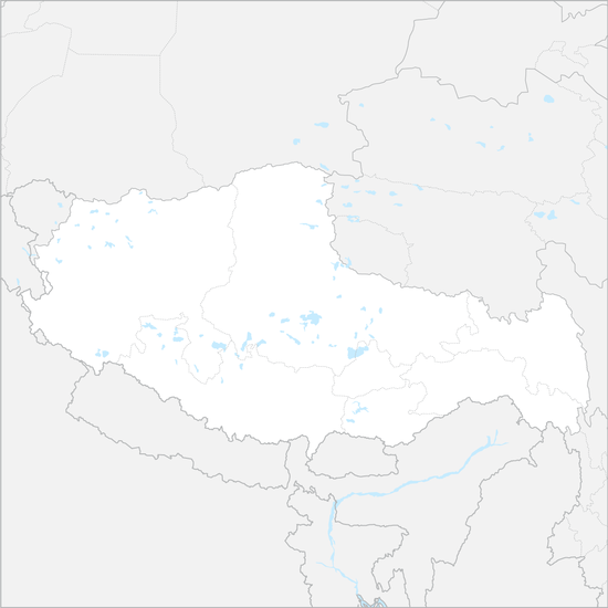티베트자치구 행정 지도