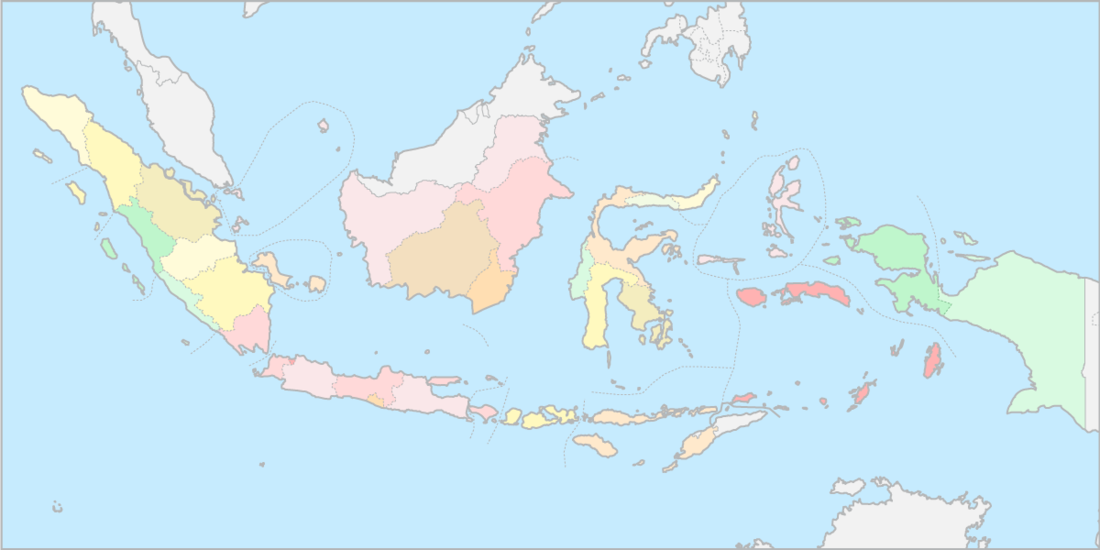 인도네시아 행정 가로 지도
