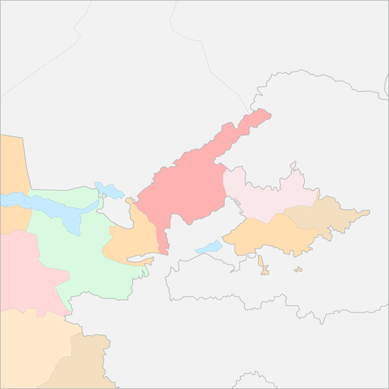 우즈베키스탄 동부 행정 지도