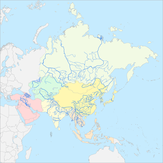 아시아 강 지도