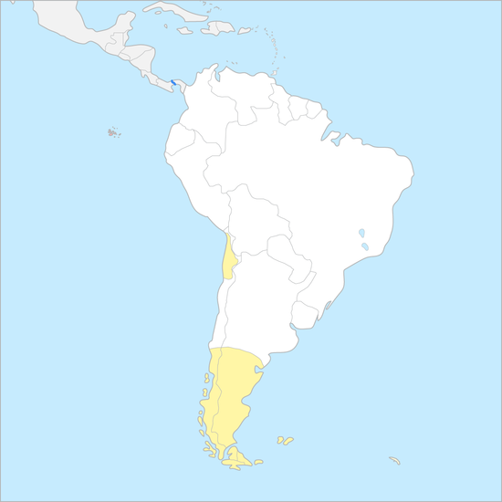 남아메리카 사막 국가 지도
