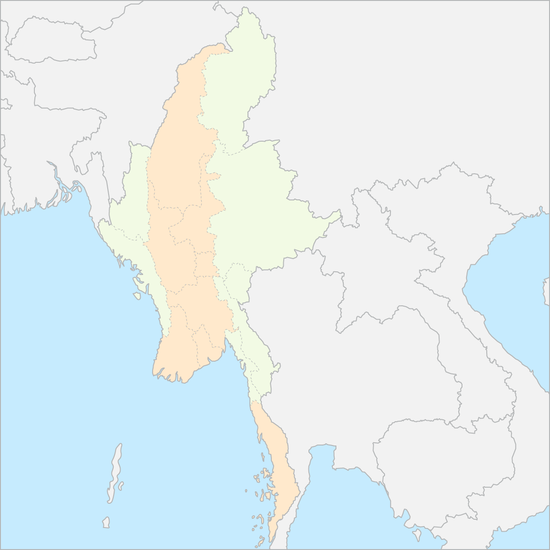 미얀마 지역 지도