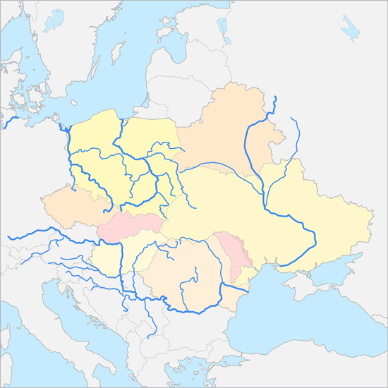 동유럽 강 지도