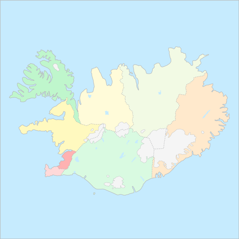 아이슬란드 행정 지도