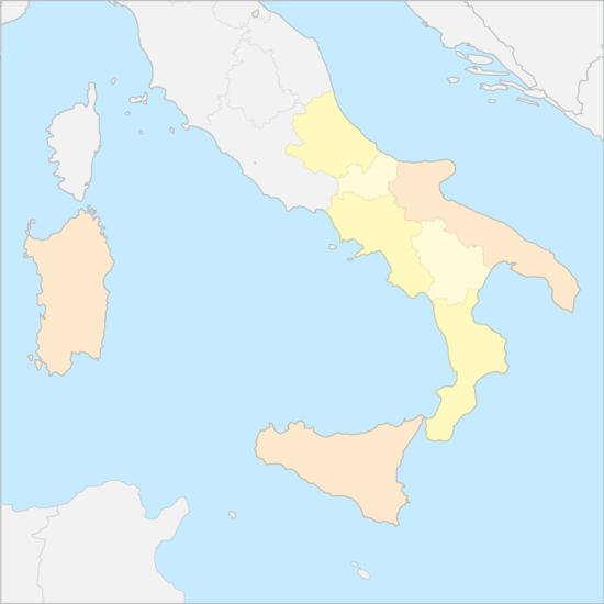이탈리아 남부 행정 지도