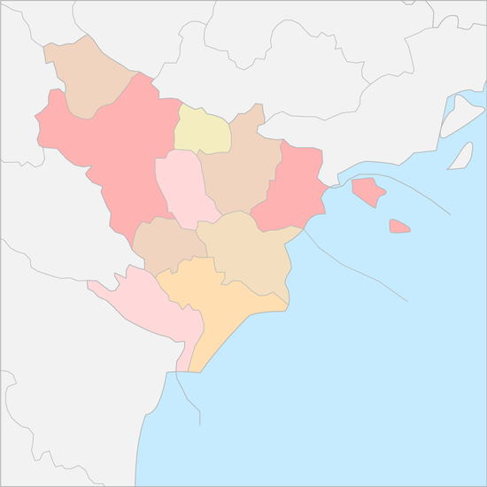 홍강삼각주지역 행정 지도