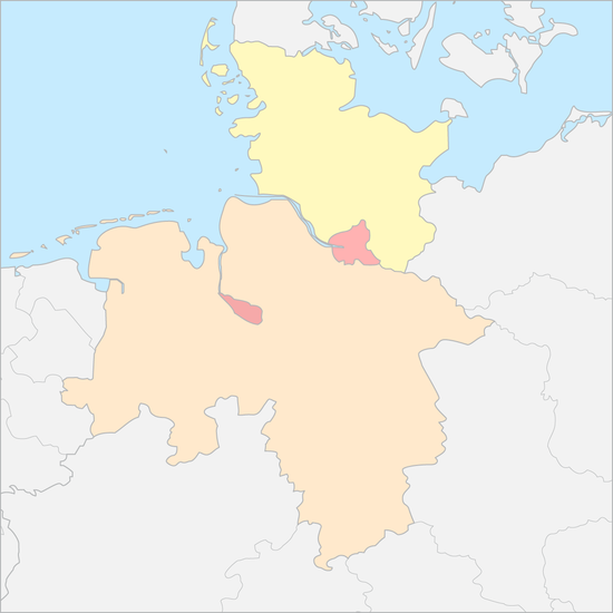 독일 북부 행정 지도