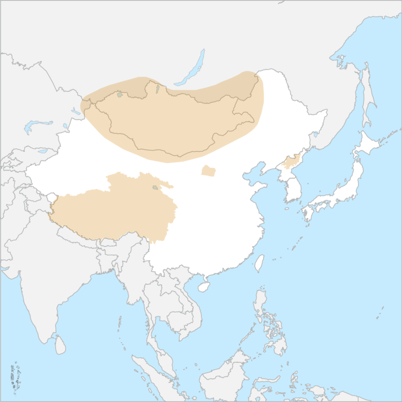동아시아 고원 지도