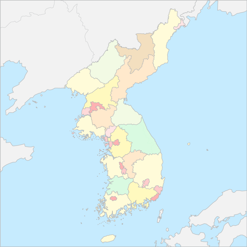 한반도 행정 지도