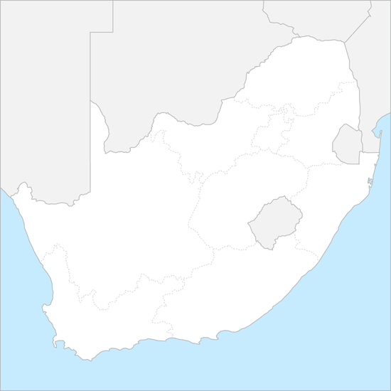남아프리카공화국 주변 국가 지도