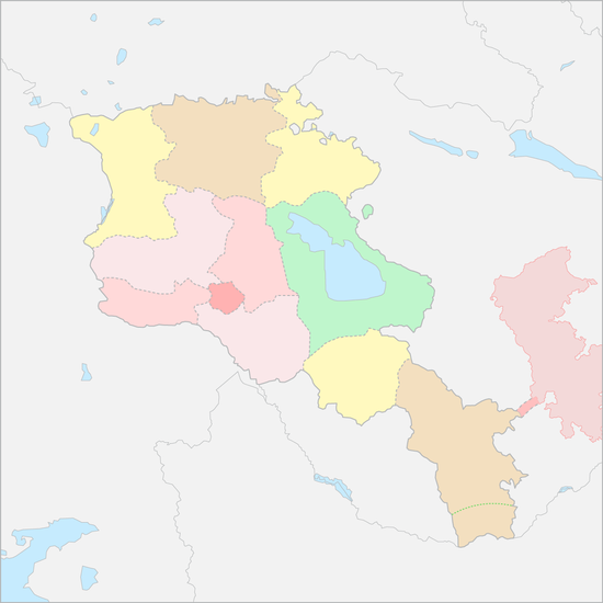 아르메니아 행정 지도 (1991~2023)