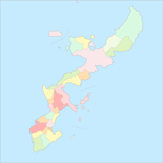 오키나와섬 행정 지도