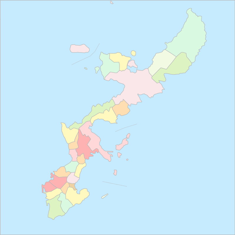 오키나와섬 행정 지도