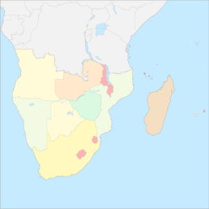 남아프리카 위치 지도