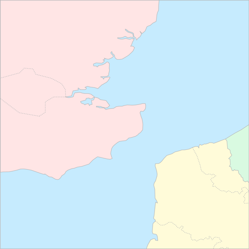 도버해협 국가 지도