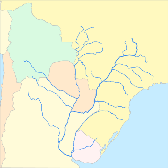 라플라타강 국가 지도