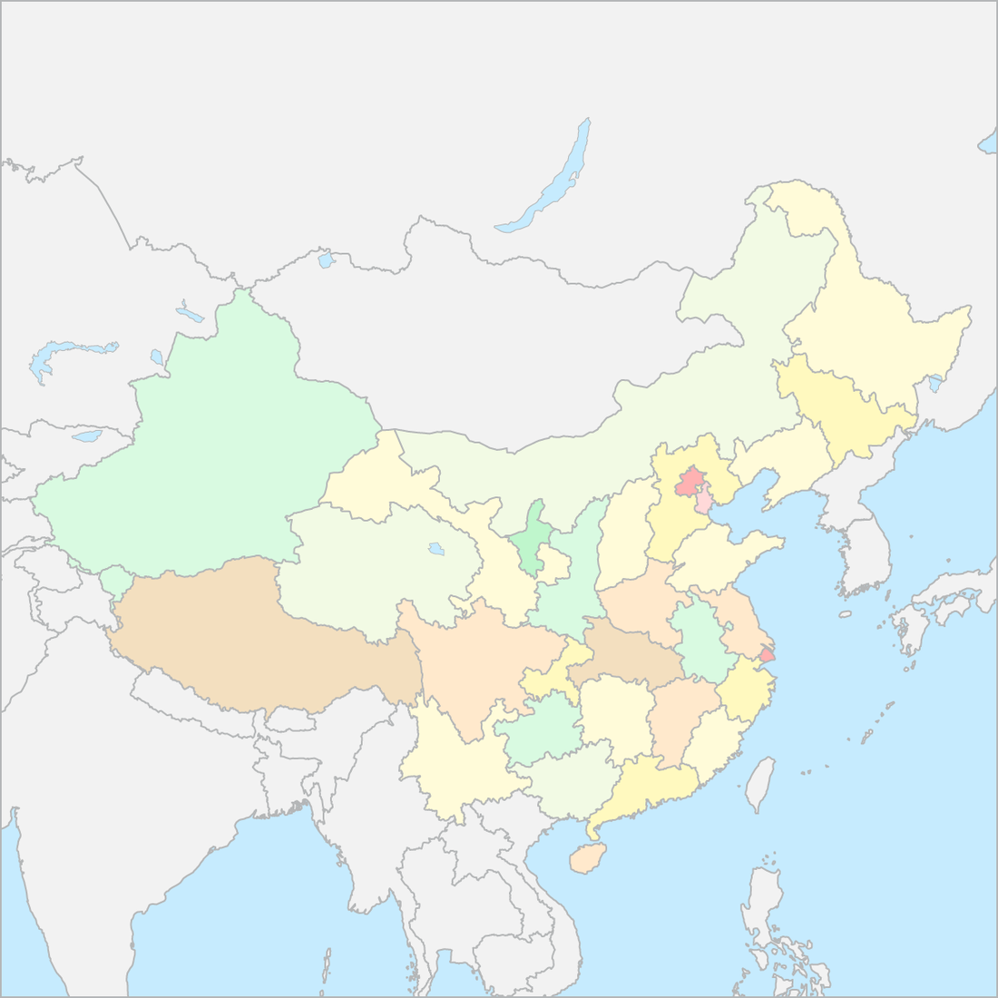 중국 행정 지도