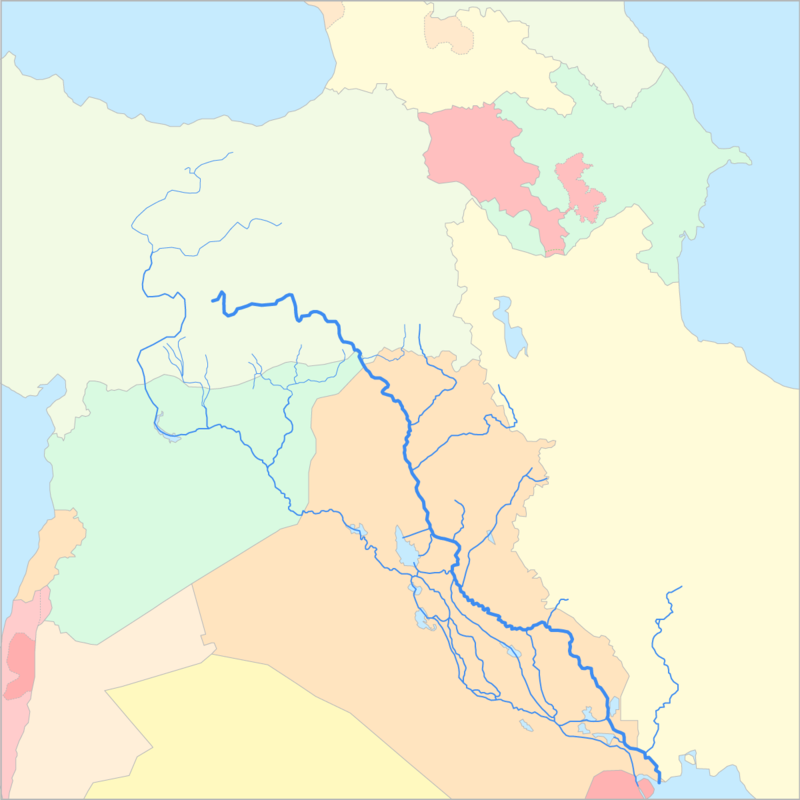 티그리스강 국가 지도